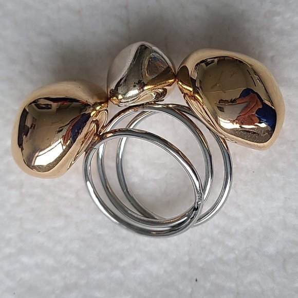 18K gold and sterling silver Breil ring - Picture 1 of 6